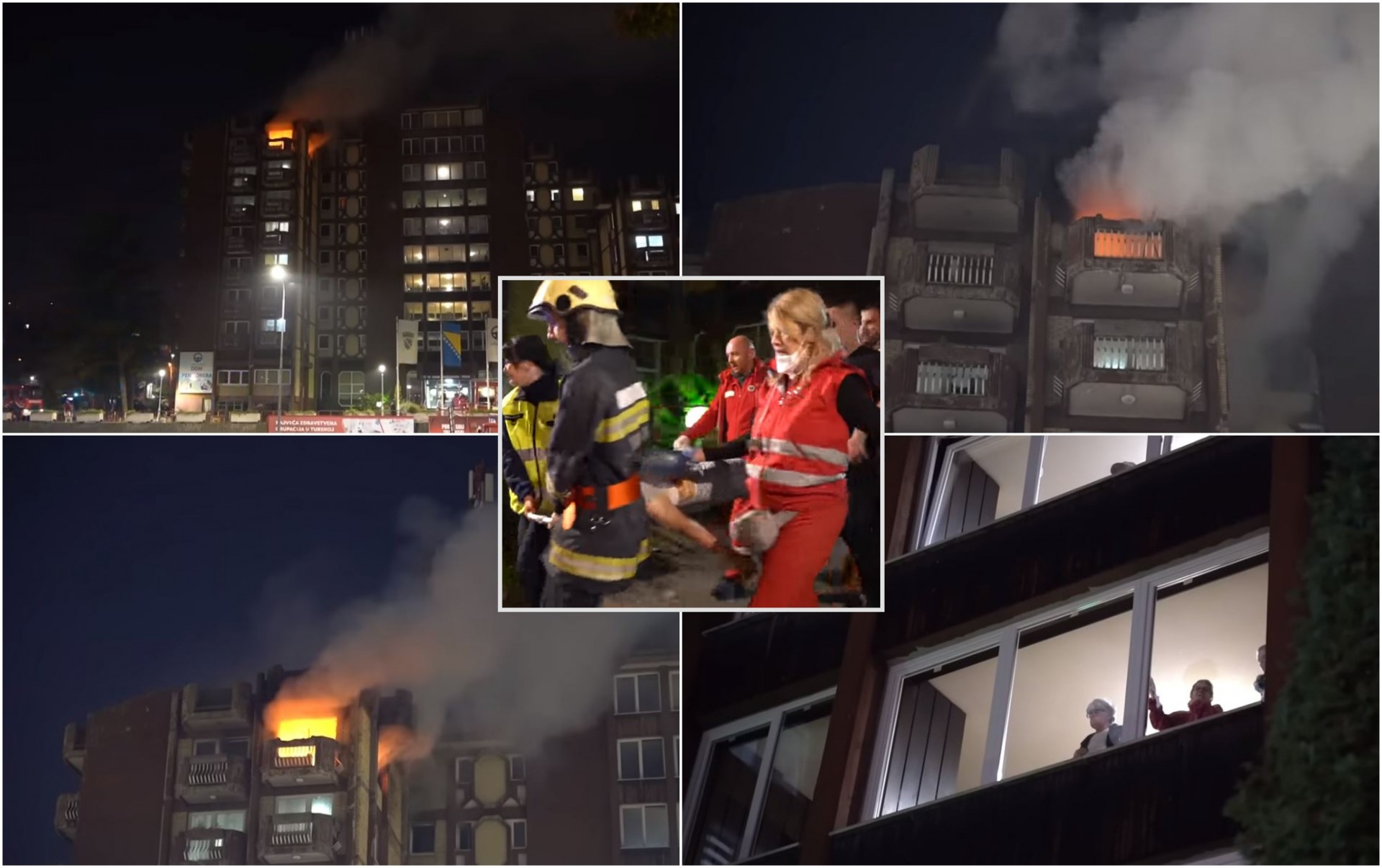 11 загинати во пожарот во Тузла: Меѓу нив тешко болни и неподвижни лица  (ВИДЕО)