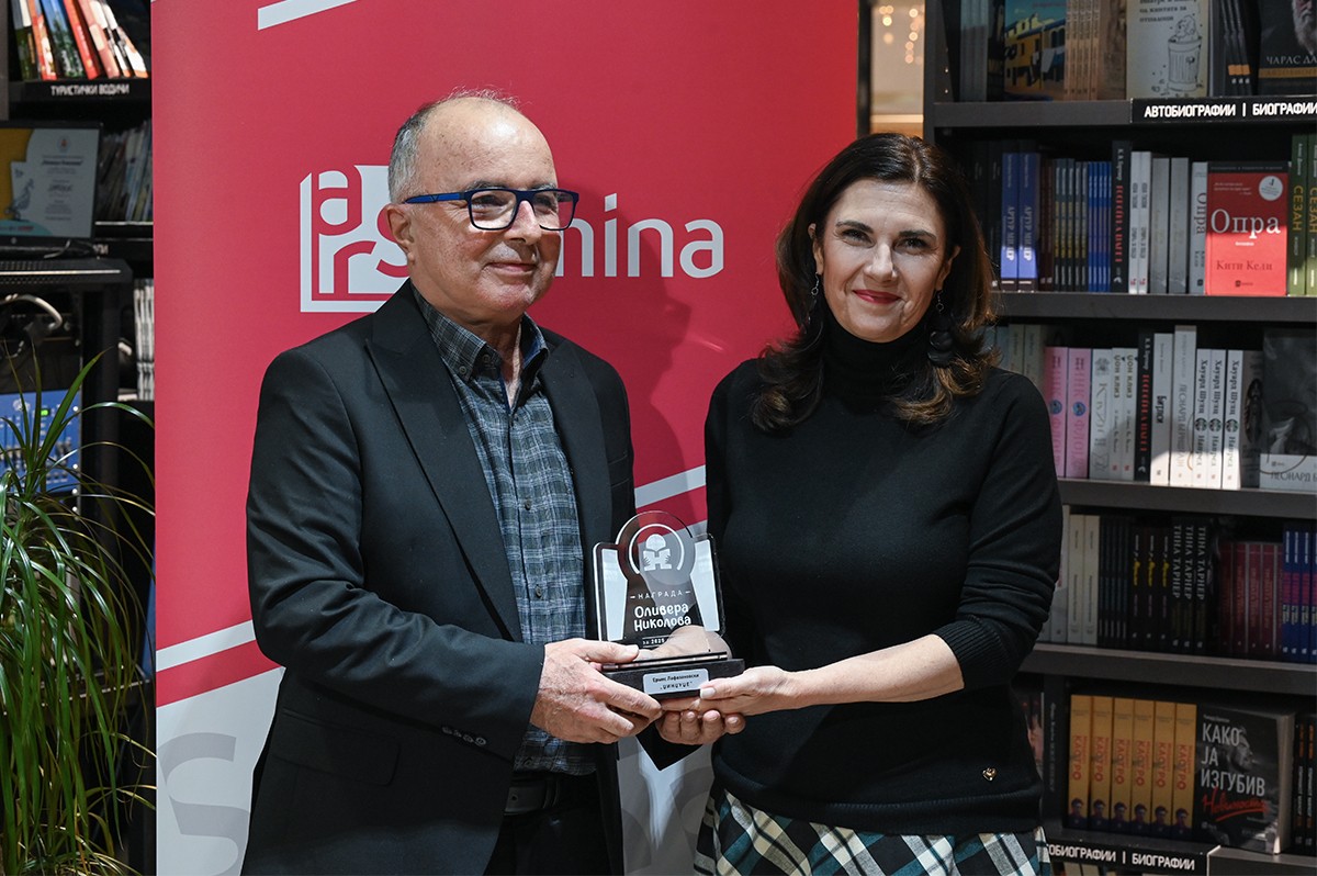 Ермис Лафазановски, добитник на наградата „Оливера Николова“: Романот „Џинџуџе“ е потрага по вистината, убавината и добрината