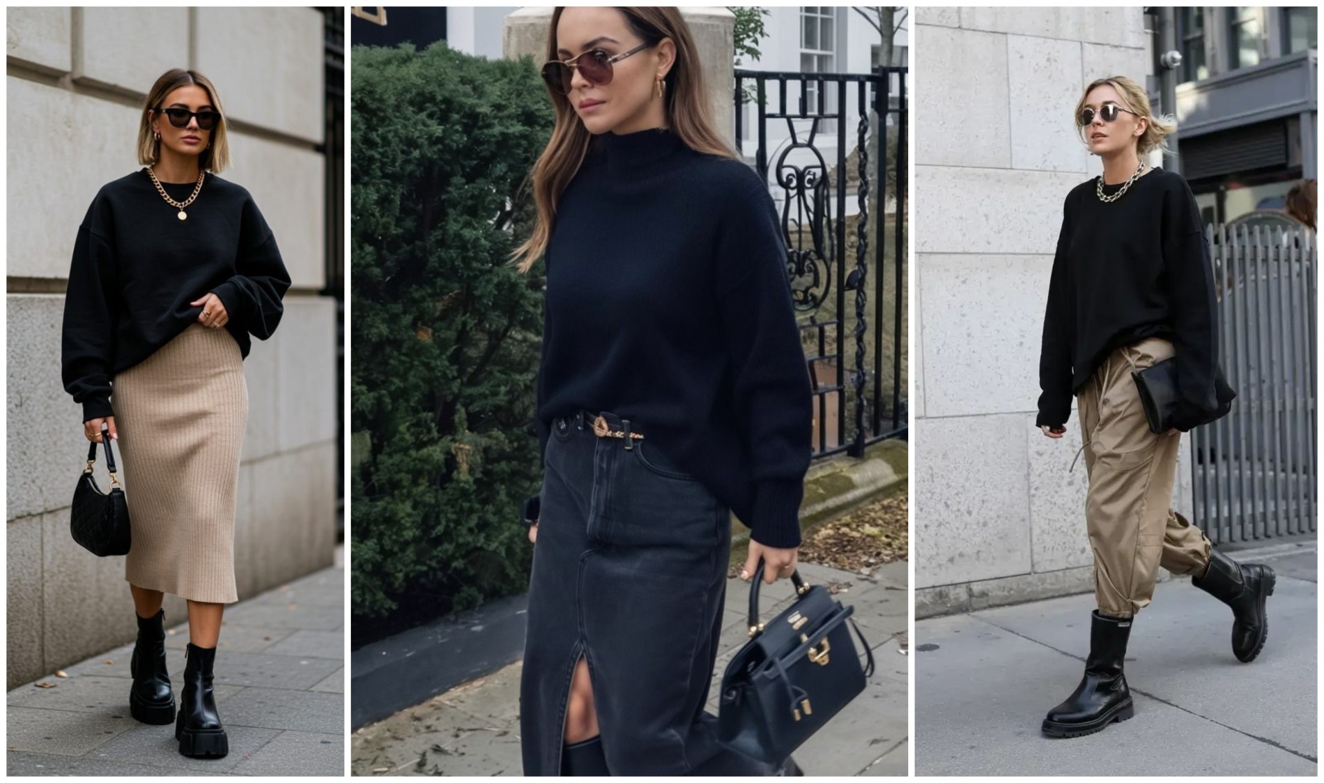 Црн џемпер: Едно парче, безброј шик комбинации за оваа есен