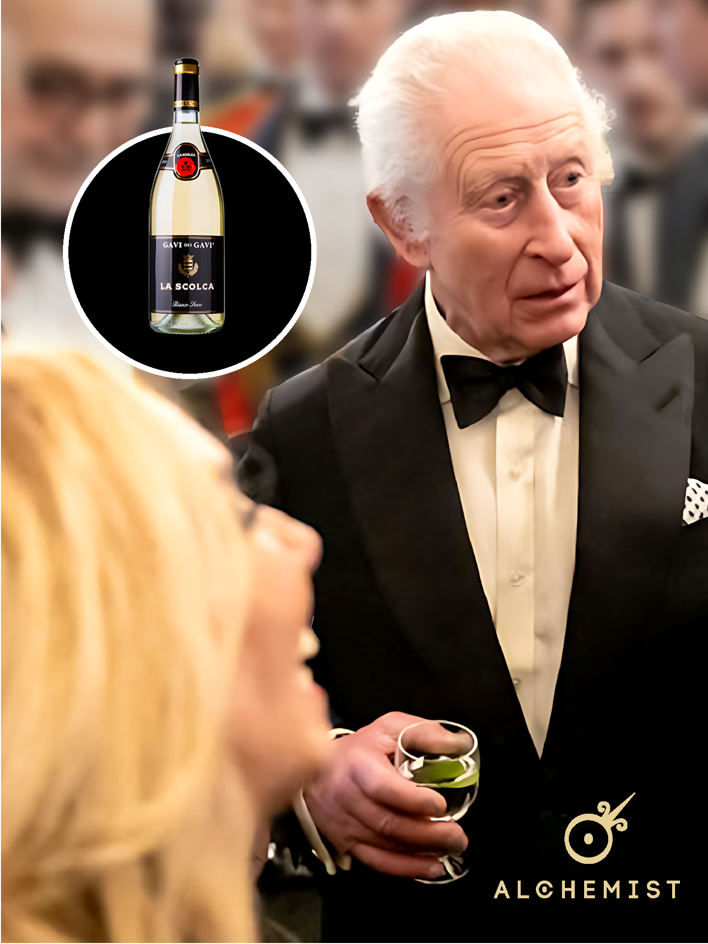 La Scolca на кралската трпеза во резиденцијата на Кралот Чарлс III