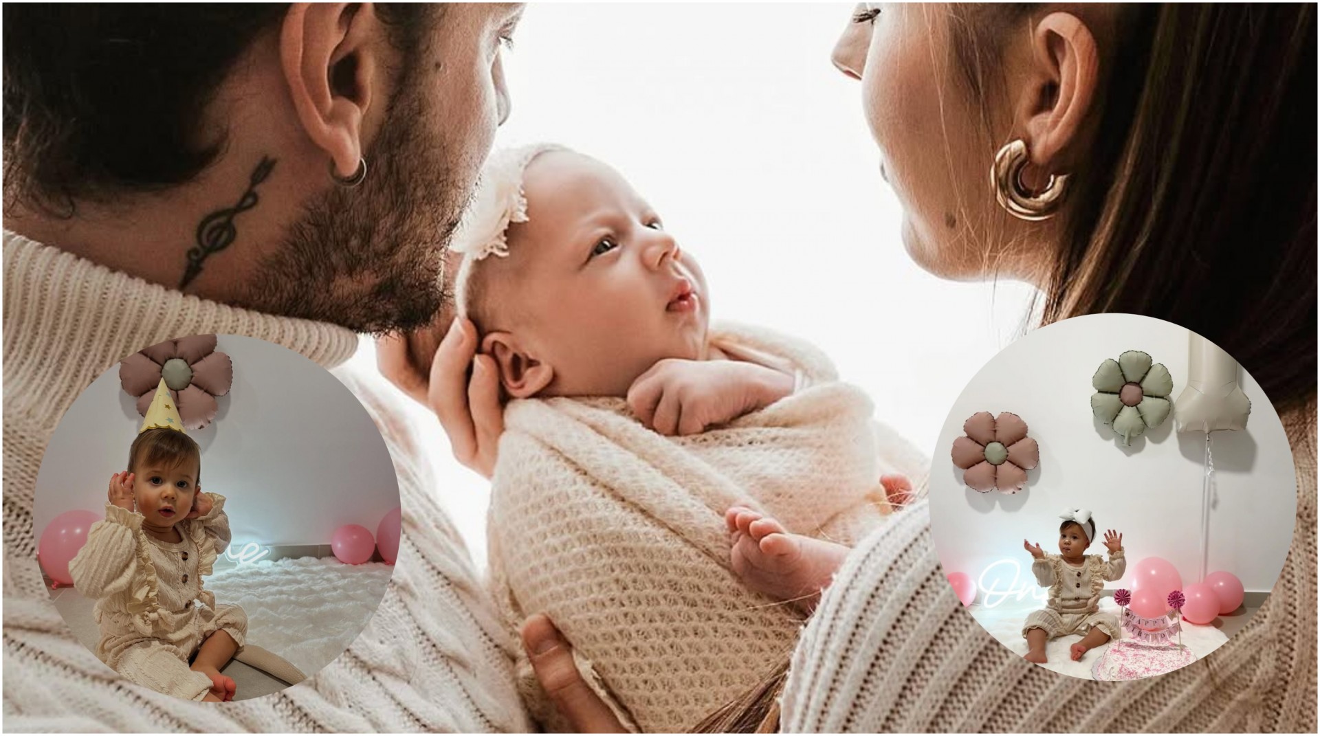 Лабунски имаат љубов што се роди во такси, крунисана со најубавата принцеза: Хана го прослави својот прв роденден