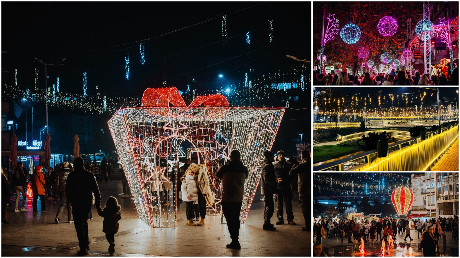 Овој македонски град стана сериозна конкуренција на европските метрополи со новогодишната декорација (ФОТО)