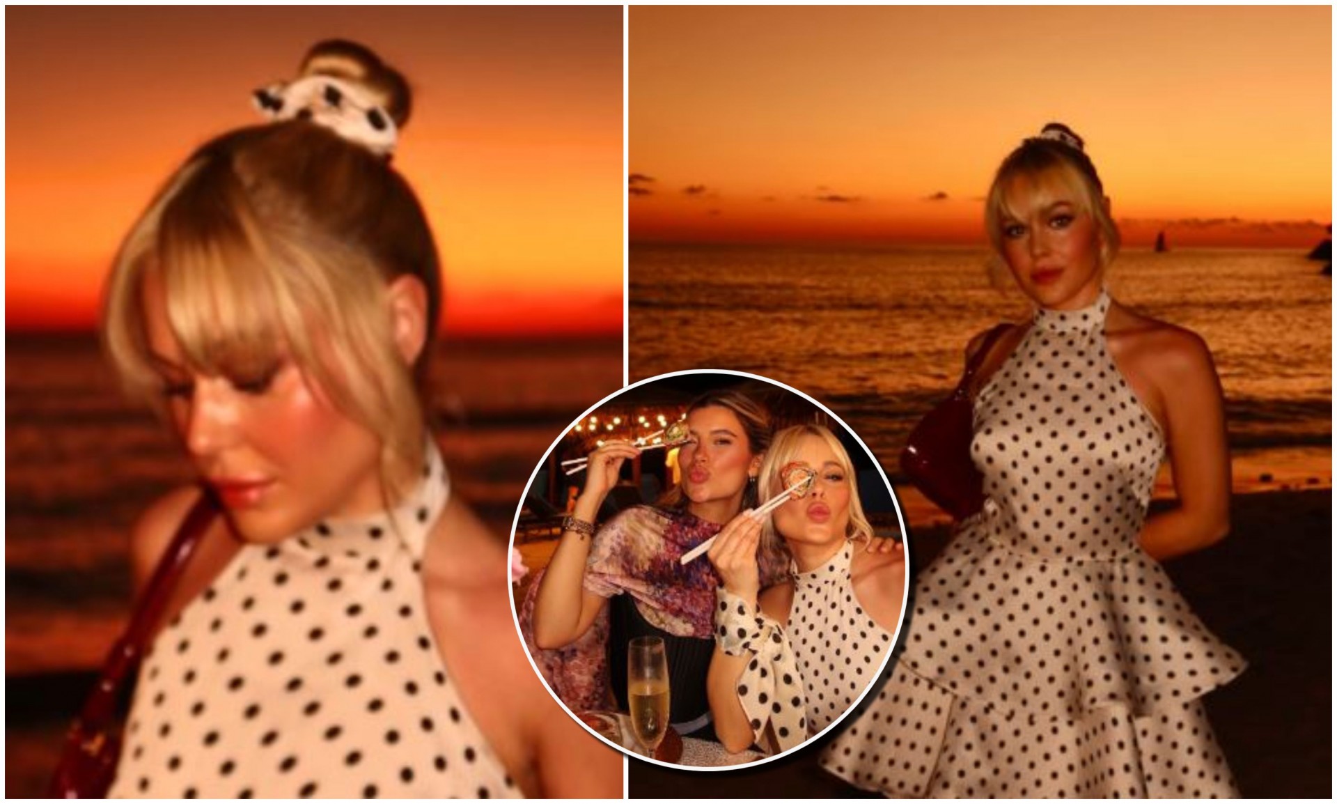 Додека ние одиме по зимски јакни, Лоба објави фотографија со фустанче на плажа: Зајдисонце како од филмска сцена