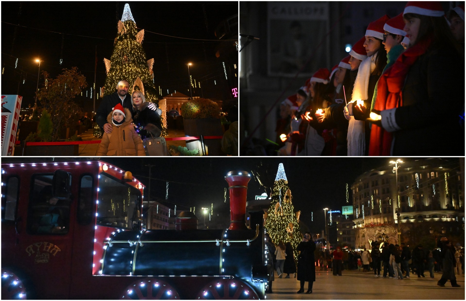 Скопје влезе во празничната магија: Градоначалникот испозира пред елката со семејството