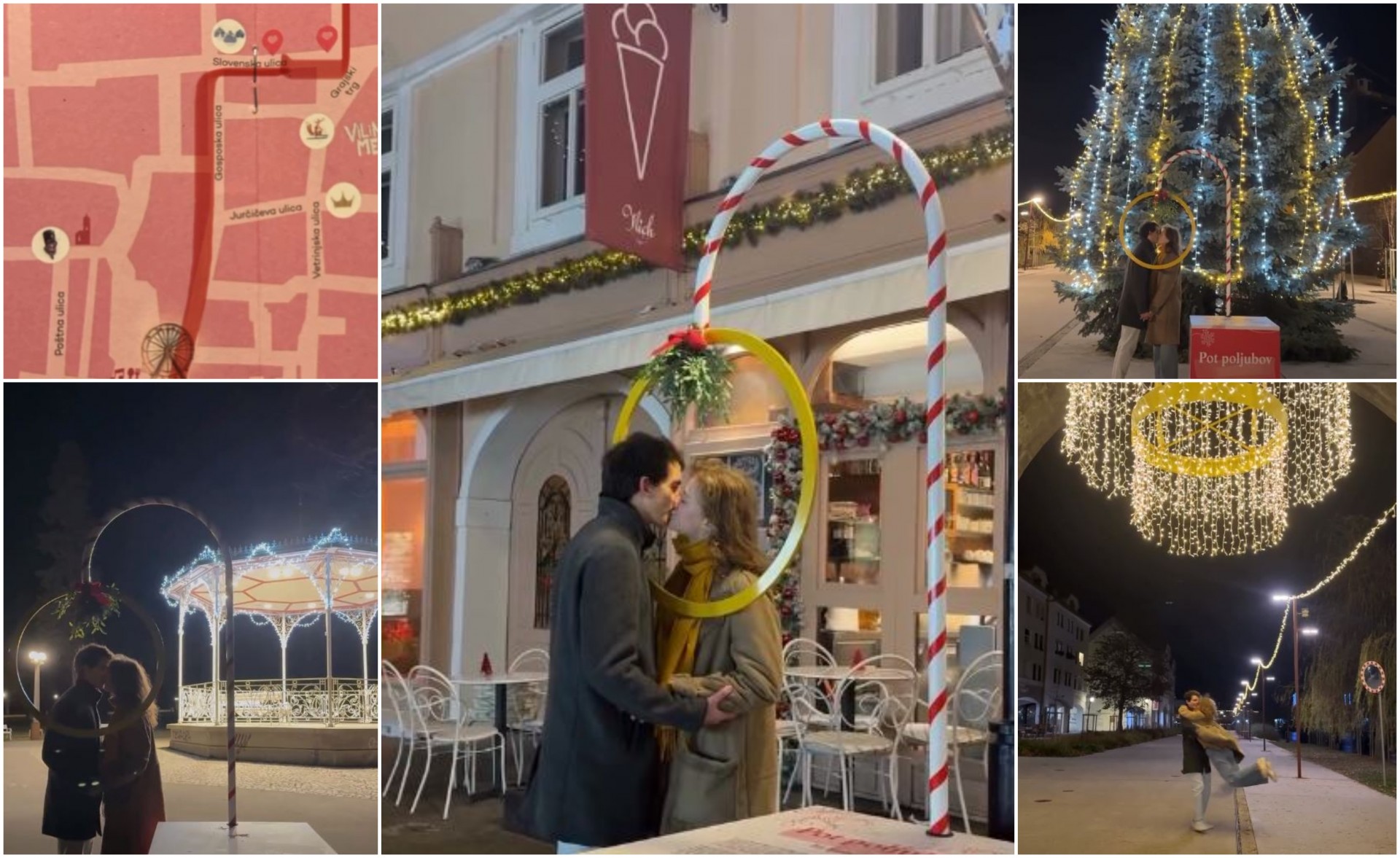 Новогодишен Марибор низ љубов и бакнежи: Патеката што ги спојува срцата (ВИДЕО)