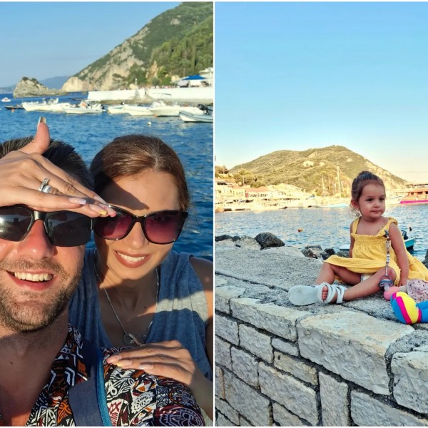 Семејна идила под сонцето на Парга: Емра и Петар со ќерката Лена на летување