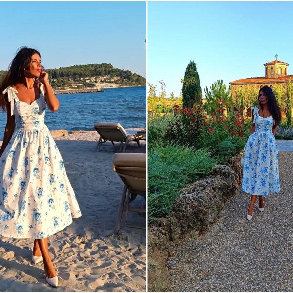 „Summer Chic“ на македонски начин: Евгенија Марковска во романтична елеганција под сонцето