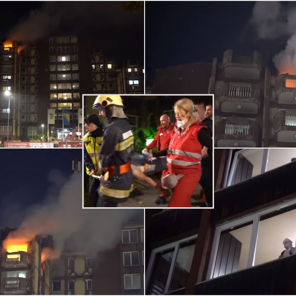 11 загинати во пожарот во Тузла: Меѓу нив тешко болни и неподвижни лица  (ВИДЕО)