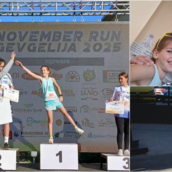 Ана Бегова (11) од Гевгелија е новата ѕвезда на македонската атлетска сцена: Истрча 5 -километарската трка за 22 минути