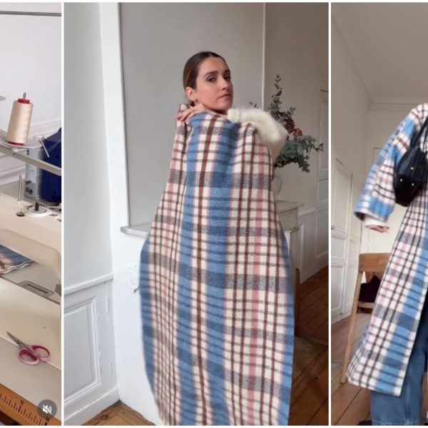 Од старо ќебе до модерен капут: Креативка од Инстаграм инспирира многумина (ВИДЕО)