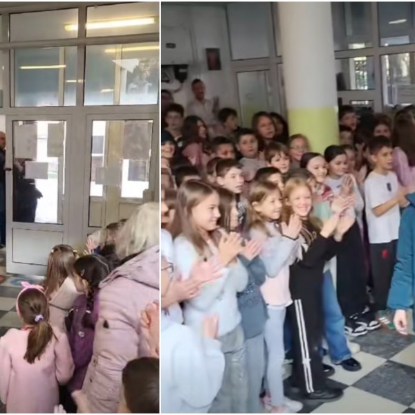 Стоечки аплауз и солзи радосници: Нела Манческа пречекана како вистинска хероина во своето училиште