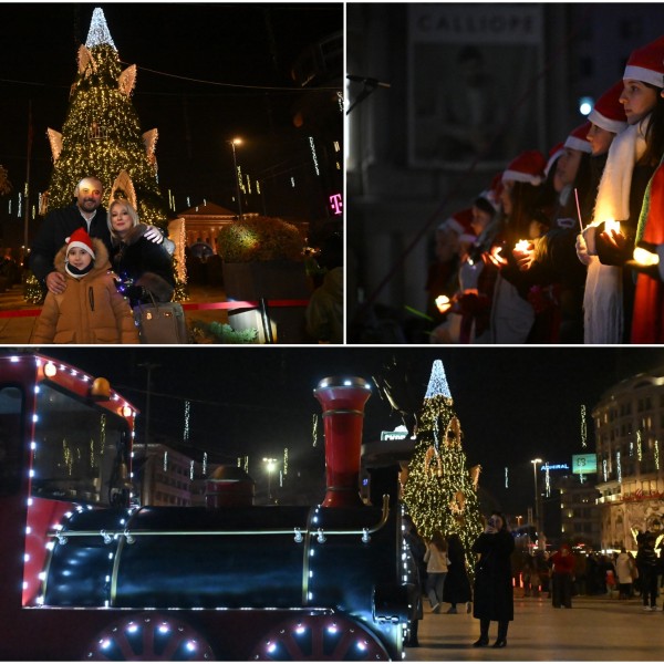 Скопје влезе во празничната магија: Градоначалникот испозира пред елката со семејството