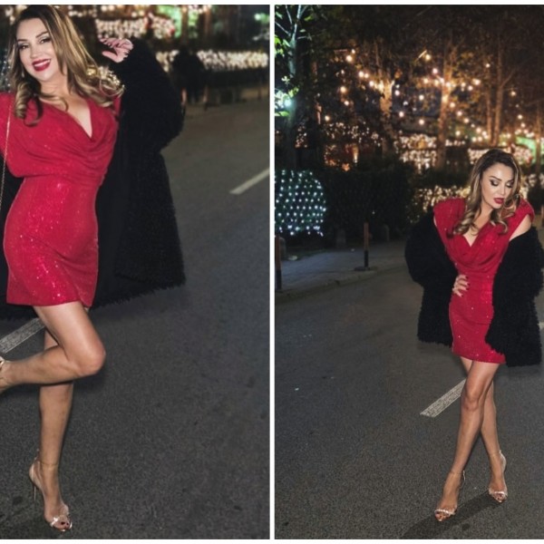 Ги покажа голите нозе на минусни температури: Лила ѝ пркоси на зимата во кусно фустанче